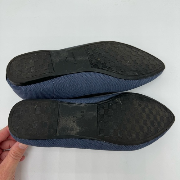 Birdies Blackbird Loafer Knit Slip On Flats Blue Black Size 6.5 Pointed Toe - Picture 4 of 6